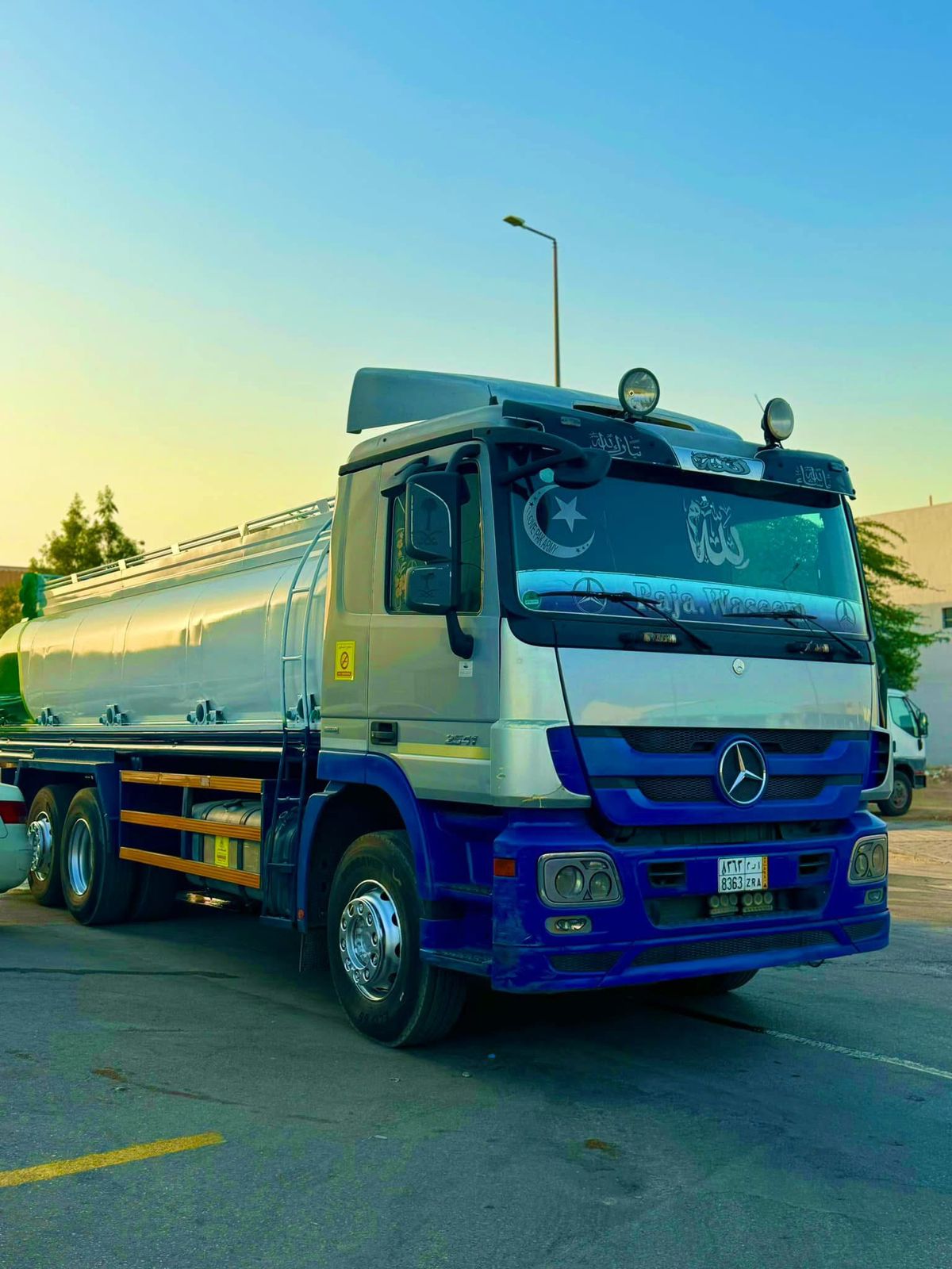 Golden drinking water tanker